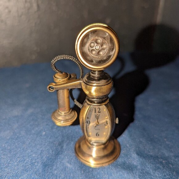 Waterbury Clock Co. Presented by Timex Mini Candlestick Telephone Clock - Picture 3 of 13
